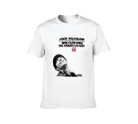 Basic diary One Flew Over The Cuckoos Nest Poster Casual Round Neck T Shirt White M