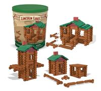 Basic Fun 520 00854 EA Lincoln Logs 100th Anniversary Tin, Brown, 111 Pieces