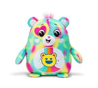 Basic Fun Care Bears Good Vibes Bear 25 cm Squishes - Peluche Douce et câline pour Enfants de 4 Ans et Plus, Jouet collectable avec Badge emblématique