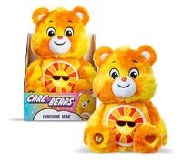 Basic Fun Care Bears Peluche colorée 35 cm - Ours Funshine respectueux de l'environnement avec badge au ventre lumineux - Collection vibrante pour enfants et fans