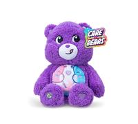 Basic Fun Care Bears - Peluche moyenne - Collection Share Bear Cosy - Jouet super doux et écologique avec badge au ventre - Objet de collection à câliner pour enfants et fans (violet)