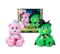 Basic Fun Care Bears Wicked 22 cm Peluche - Duo édition limitée - Good Luck Bear en Elphaba & Love-a-lot Bear en Glinda - Peluches Crossover théâtral pour Enfants et Fans