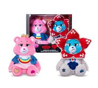 Basic Fun Care Bears x Stranger Things Coffret 2-Pack - Cheer Bear en Eleven & Grumpy Bear en Demogorgon - Édition Limitée - Cadeau pour Fans