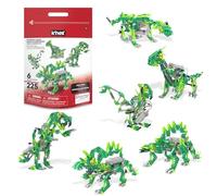 Basic Fun K'NEX Dynamic Dinos - Ensemble de Dinosaures à Construire avec Sac zippé - Jeu STEM pour Enfants à partir de 7 Ans