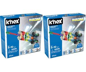 Basic Fun K'Nex Kit de Construction de Jeu Imagine Space Shuttle, 17021, 60 pièces, Jouets de l'espace éducatifs pour Les Enfants, adaptés aux garçons et aux Filles âgés de 5 à 10 Ans. (Lot de 2)