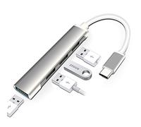 BASIC HOUSE Adaptateur multifonction 4 en 1 USB Type-C vers 3 ports USB 2.0 USB 1 port 3.0 PD (type C gris sidéral 4 ports)