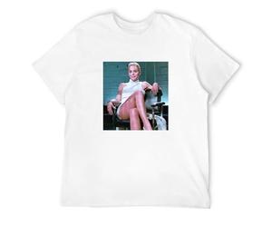 Basic Instinct Sharon Stone The Scene T-Shirt Graphic Top Printed Shirt Short-Sleeve Shirt Mens White 3XL