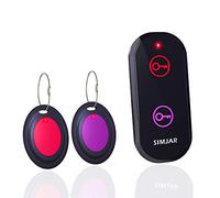 Basic Key Finder with 2 Receivers & 1 Remote, Simjar Wireless Remote Control RF Key Finder Locator Tracker for Keys Wallet Phone Luggage