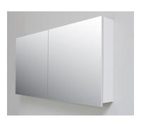 Basic Line Line Bella armoire de toilette 2 portes avec miroir à l''intérieur de la porte 117x60x14cm Gris SWGA117SPK