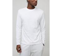 Basic Long Sleeve Regular Fit Crew Neck T-shirt homme - blanc - M, blanc