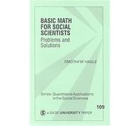 Basic Math for Social Scientists, Quantitative Applications in the Social Sciences Timothy M. Hagle (Auteur)