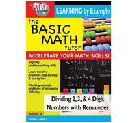 Tuteur maths de base – Division de nombres à 2, 3 et 4 chiffres avec reste – DVD Zone 1 G