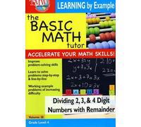 Basic Math Tutor Dividing 2,3, & 4 Digit Numbers with Remainder