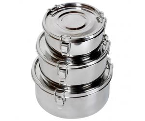 Basic Nature - Boîte alimentaire en inox - Conservation de la nourriture - 0,8 l - metallic