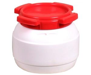 Basic Nature - Tonneau à large ouverture ronde - Boîte de protection - 3,6 l - white / red