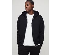 Basic Regular Zip Through Hoodie homme - noir - L, noir