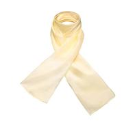 Basic Sense Écharpe unie en soie pure naturelle légère fine douce pour la peau, doré, taille unique