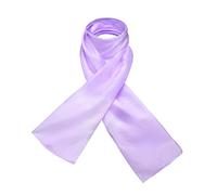 Basic Sense Écharpe unie en soie pure naturelle légère fine douce pour la peau, lilas, taille unique