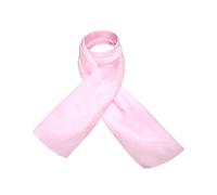 Basic Sense Écharpe unie en soie pure naturelle légère fine douce pour la peau, rose bébé, taille unique