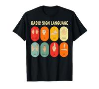 Basic Sign Language Learn ASL Alphabet for Beginners T-Shirt