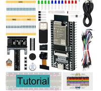 Basic Starter Kit for ESP32-WROVER CAM (Included),Dual-Core 32-bit 240 MHz Microcontroller,Onboard Camera Wireless,Python C Code,400-Page Detailed Tutorial,141 Items,58 Projects