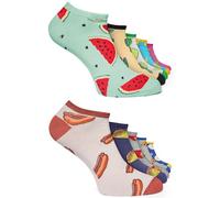 Basic Treasure 10 Paires Chaussettes Fantaisie Sneaker, Food, 43-46