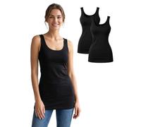 Basic Treasure Lot de 1 ou 2 Débardeurs ou T-Shirts Femme, Bambou | Viscose de Bambou Soyeuse, Coupe Longue qui Ne Remonte Pas, Bretelles Larges, Respirant
