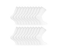 Basic Treasure Lot de 20 Paires Chaussettes de Tennis Unisexe, Coton | Matière extensible, OEKO-TEX, tenue stable sans serrer ni glisser, travail et loisirs