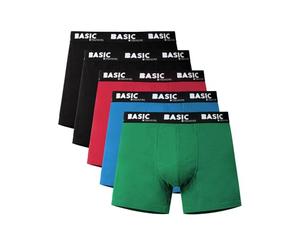 Basic Treasure Lot de 5 Boxers pour Homme, en Coton de qualité supérieure, Style rétro, sans étiquette Qui Gratte, Mix, 5 Paires, XL