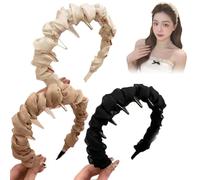 Basicallyt/Basically Korean Retro High Skull Pearl Headbands, Samewith Vintage EReversible Crystal Embellished Cranium Hairband Hairband with Teeth for Women Set E