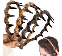 Basicallyt/Basically Korean Retro High Skull Pearl Headbands, Samewith Vintage EReversible Crystal Embellished Cranium Headband Hairband with Teeth for Women (set A)