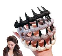 Basicallyt Retro High Skull Pearl Headband, 3Pcs Vintage High Cranium Artificial Pearl Hairband, Women's Fashion Non-Slip Headbands for Subtly Lifts and Enhances Your Hairline (4PCS-A)