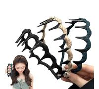 Basicallyt Retro High Skull Pearl Headband, 3Pcs Vintage High Cranium Artificial Pearl Hairband, Women's Fashion Non-Slip Headbands for Subtly Lifts and Enhances Your Hairline (3PCS-C)