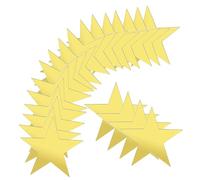 Basicon Lot de 100 décorations en papier à suspendre en forme d'étoile de 15 cm, double impression, grandes étoiles dorées, pour tableau noir, salle de classe, mur, fête