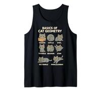 Basics of Cat Geometry Funny Cat Math Physics Science Humor Débardeur