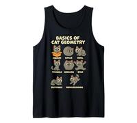 Basics of Cat Geometry Funny Cat Math Physics Science Humor Débardeur