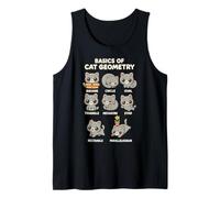 Basics of Cat Geometry Funny Cat Math Physics Science Humor Débardeur