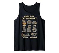 Basics of Cat Geometry Funny Cat Math Physics Science Humor Débardeur
