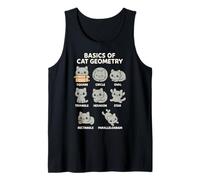 Basics of Cat Geometry Funny Cat Math Physics Science Humor Débardeur
