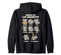 Basics of Cat Geometry Funny Cat Math Physics Science Humor Sweat à Capuche