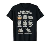 Basics of Cat Geometry Funny Cat Math Physics Science Humor T-Shirt