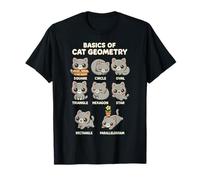 Basics of Cat Geometry Funny Cat Math Physics Science Humor T-Shirt
