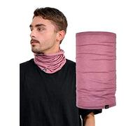 BasicSense Cache-cou en jersey de coton mélangé doux multifonctionnel pour sports d'hiver - Rose - Taille Unique