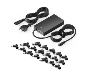 Basicvolt 100W 90W 65W 45W Chargeur Universel PC Portable 12V, 15V, 18,5V 19V 19,5V 20V Adaptateur Alimentation Ordinateur pour HP Dell Toshiba IBM Lenovo Acer ASUS Samsung Sony Fujitsu, Pas de USB-C