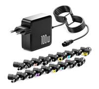Basicvolt 100W 90W 65W Chargeur Universel PC Portable pour HP ASUS Lenovo Acer Dell Toshiba Sony Samsung Chargeur Ordinateur avec 18 Connecteurs, Pas de USB-C