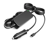 Basicvolt Chargeur Voiture USB C 100W 90W, 12V-24V Type C Ordinateur Portable DC pour Leveno HP Dell Acer ASUS Lenovo Thinkpad Samsung Chromebook Chargeur Allume Cigare