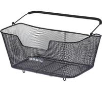 Basil 11223 Panier arrière Base L acier 30x45x21cm, mailles serrées, noir