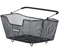 Basil 11233 Panier pour vélo arrière M Multi-System 30x43x23 cm, à mailles serrées, noir