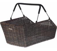 Basil 20016 Cento Panier arrière en rotin M-Syst. 49x32x22cm, gr, mailles serrées, amovible, marron
