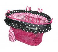 Basil 30124 Panier avant Jasmin Baboushka, 28X19X19cm, gris/rose